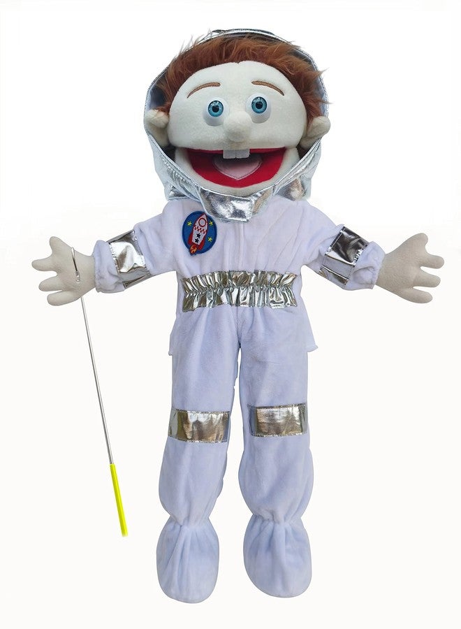 Rodayna 25", Rodayna Astronaut Cosmonaut Spaceman Puppet, Full Body, Ventriloquist Style Puppet,Hand Puppet with Movable Mouth for Kids and Adults - Image 1